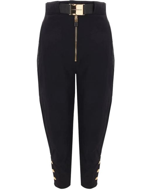 Elisabetta Franchi Broek Met Ceintuur in het Blue