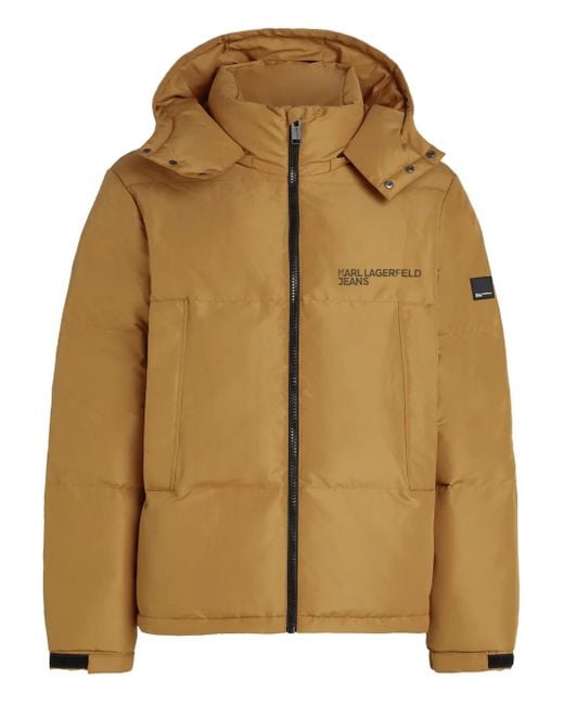 Karl Lagerfeld Brown Minimalistic Giubbino Jacket With Zipper Closure for men