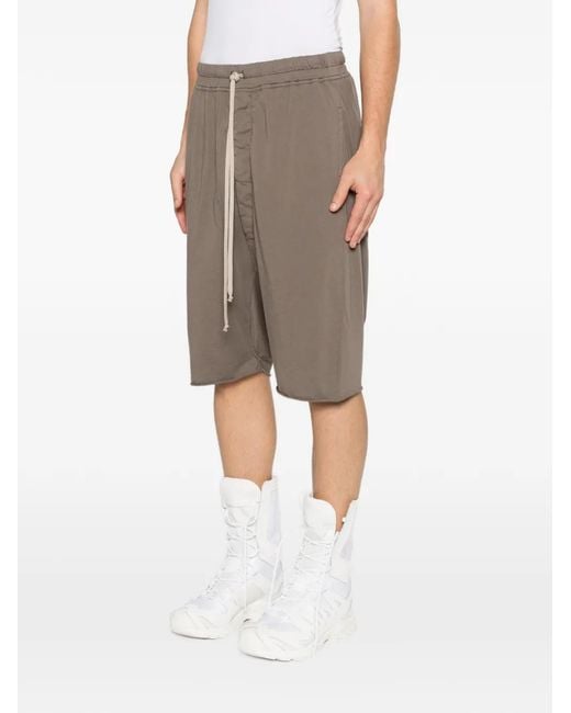 Rick Owens Gray Drawstring Shorts for men