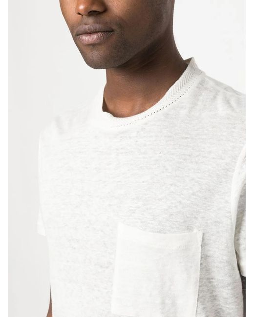 Orlebar Brown White Short-Sleeve Linen-Flax T-Shirt for men