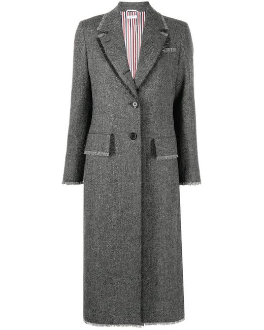 Abrigo Con Botones Thom Browne de color Gray