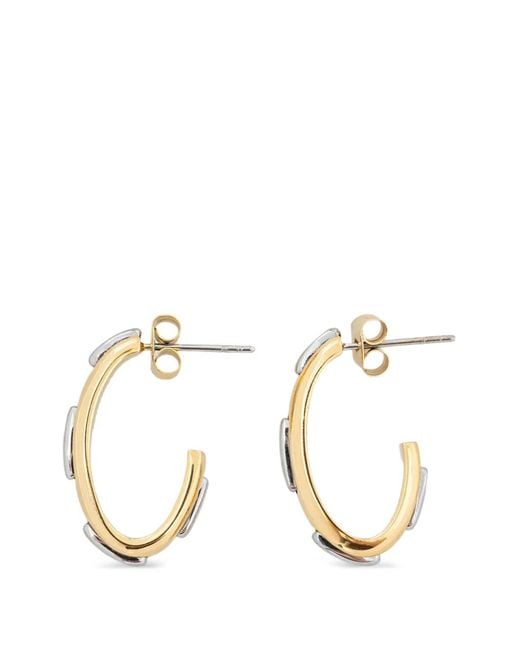 Trussardi Metallic Two-Tone Hoop Earrings