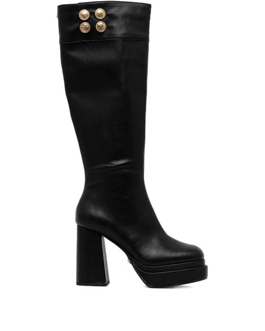 Buffalo Black May Stiefel Mit Plateau 110Mm