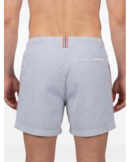 Amundsen White Short De Bain À Rayures for men
