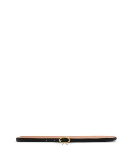 Gianvito Rossi White Buckle-Detail Leather Belt