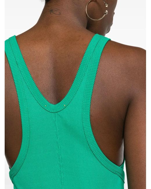 Forte_forte Green Chic Viscose Ribbed Dress