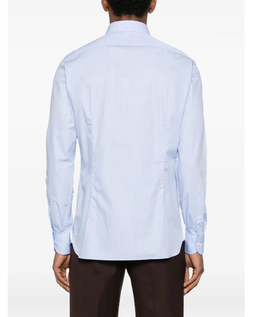 Truzzi White Checked-Patterb Shirt for men
