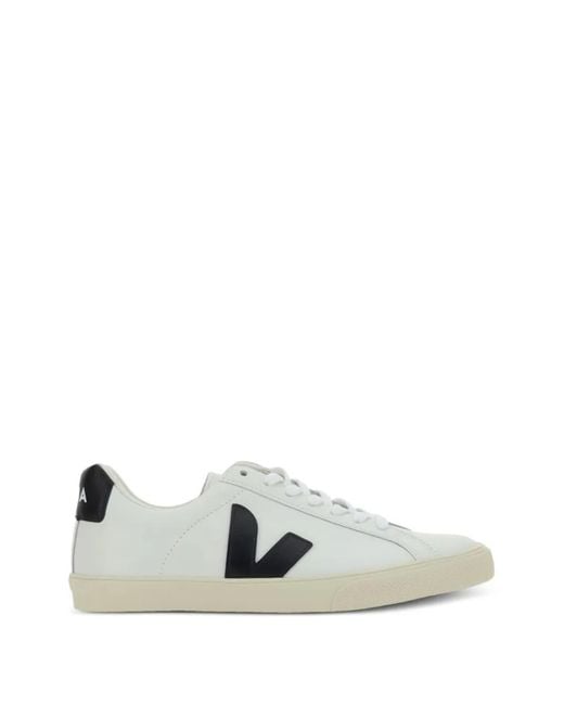 Veja White Esplar Logo-Patch Sneakers