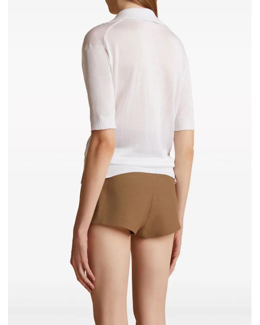 Khaite White Viscose Top