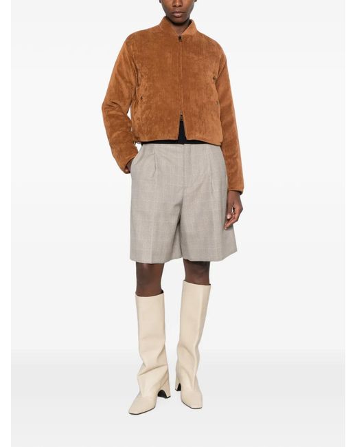 Moncler Brown Corduroy Reversible Jacket