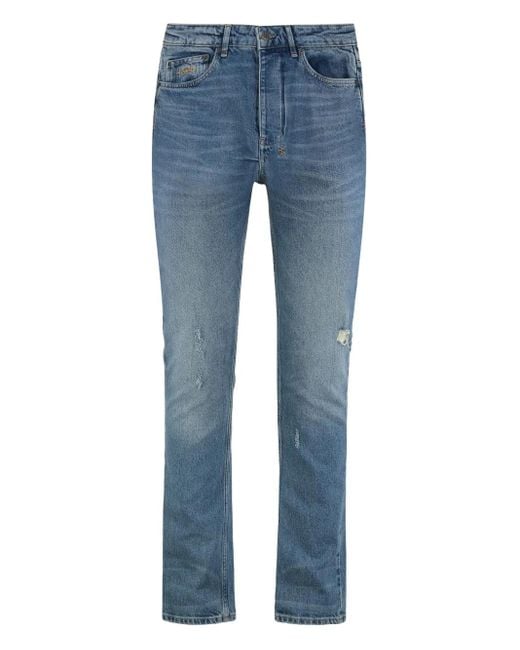Ksubi Blue Distressed-Effect Jeans for men