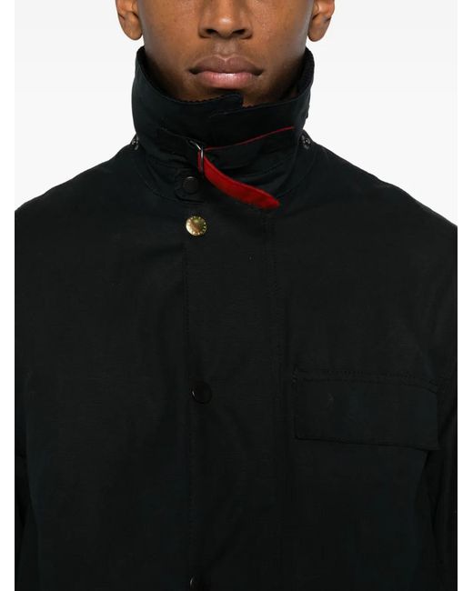 Barbour Black X Paul Smith Corduroy-Collar Coat for men