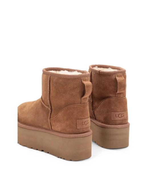 Ugg Brown Platform Ankle Boots