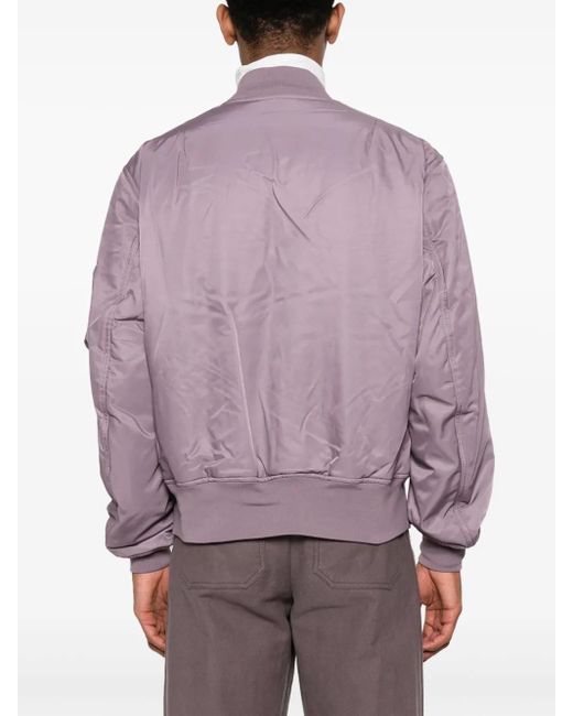 Y-3 Purple Cotton-Blend Bomber Jacket for men