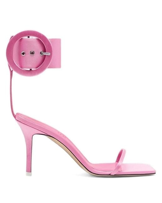 The Attico Pink 85Mm Last Night Buckled-Strap Sandals