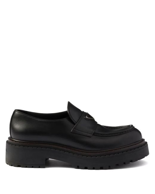 Prada Leder-Loafer in Black für Herren