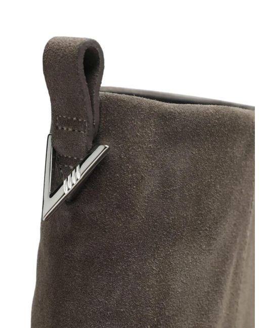 The Attico Black Robin Suede Combat Boots