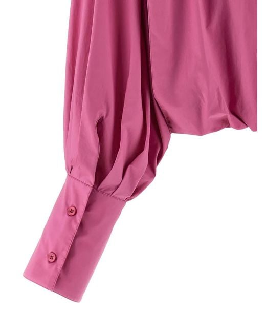 Thelatest Pink Diana Puffed-Sleeves Blouse