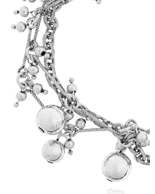 Isabel Marant Beaded Chain Bracelet Metallic