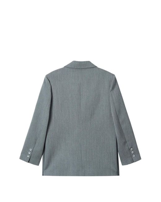 Enfold Gray Blazer En Laine À Boutonnière Croisée