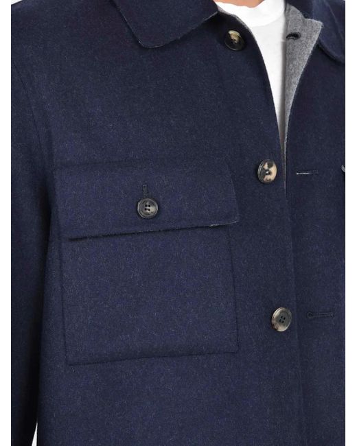 Jacob Cohen Blue Button-Fastening Pocket-Chest Shirt for men