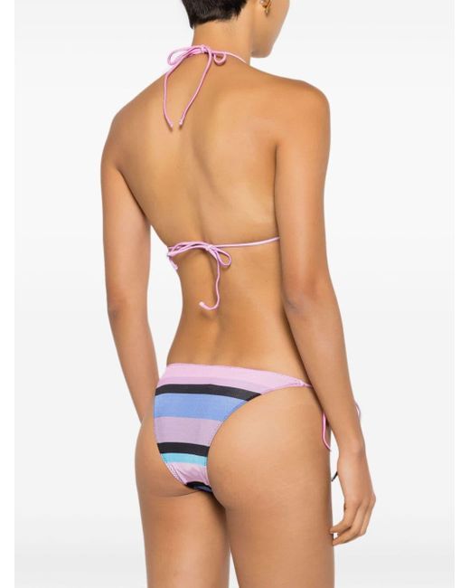 Clube Bossa Pink Aava Striped Bikini Top