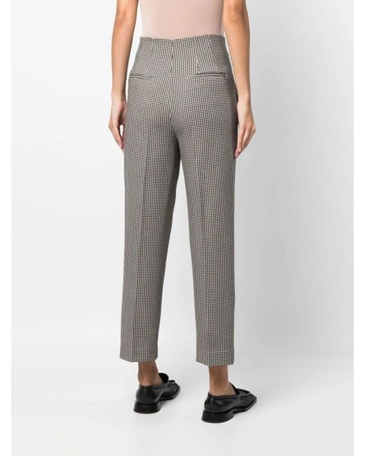 Circolo 1901 Gray Cropped Straight-Leg Trousers