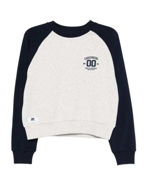 Chocoolate Blue Logo-Embroidered Sweatshirt