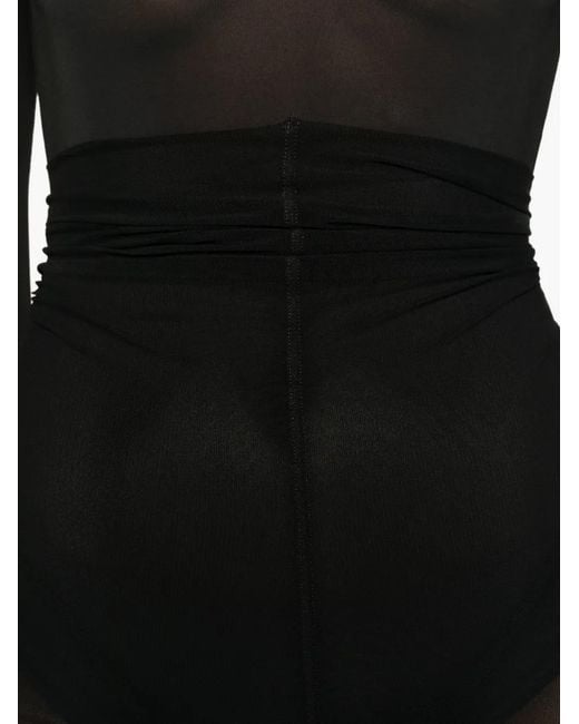 Rick Owens Black Sheer Shorts