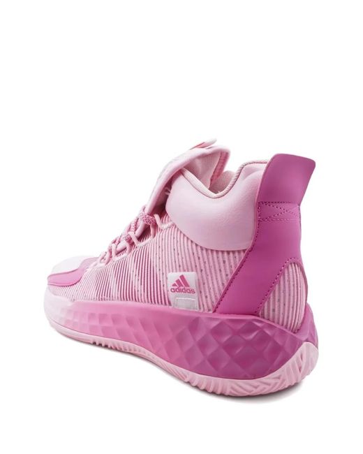 Adidas Pink Pro Boost Mid Sneakers