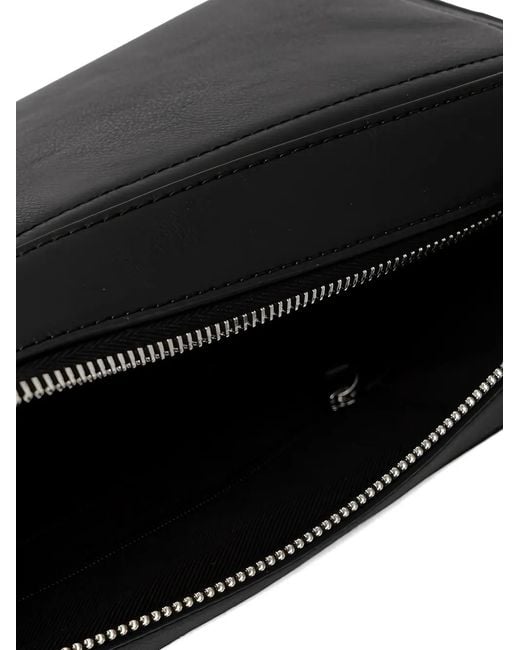 Karl Lagerfeld Black Logo-Plaque Tote Bag