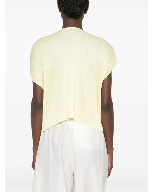 Pleats Please Issey Miyake Yellow Monthly Colors July Pleated Shirt