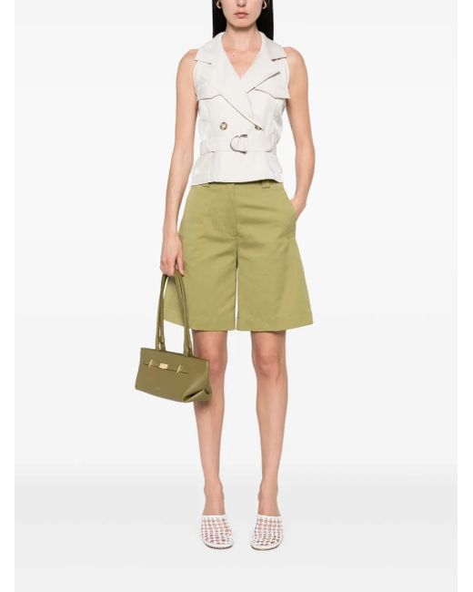 Jacob Cohen Green Wide-leg Shorts