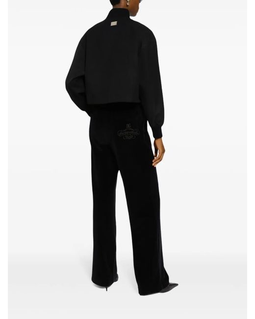 Dolce & Gabbana Black Buttoned Long Sleeve Windbreaker