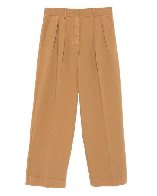 Forte Forte Natural Fluid Cotton Bull Sartorial Low Waist Pants