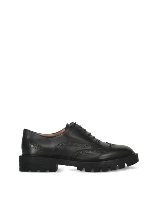 Santoni Black Chaussures Richelieus