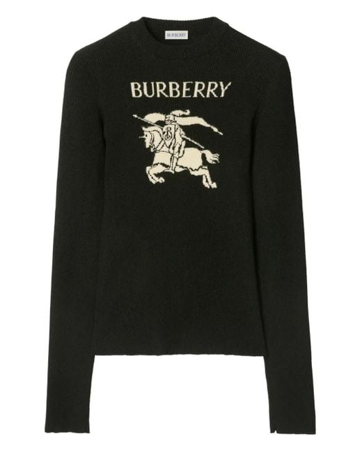 Burberry Black Crew-Neck Sweater