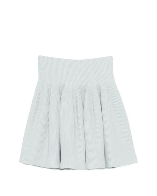 CFCL Blue Hypha Glitter Pleated Mini Skirt