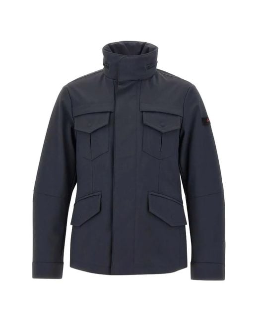 Peuterey Blue Metal Md06 Pocket-Details Jacket for men