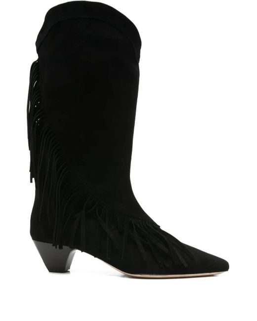Bottines Frangées À Bout Pointu IRO en coloris Black
