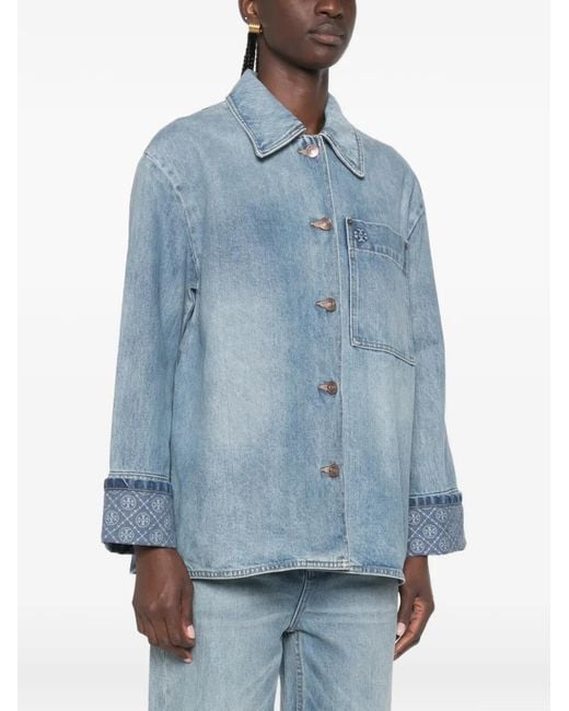 Tory Burch Blue Barn Denim Jacket
