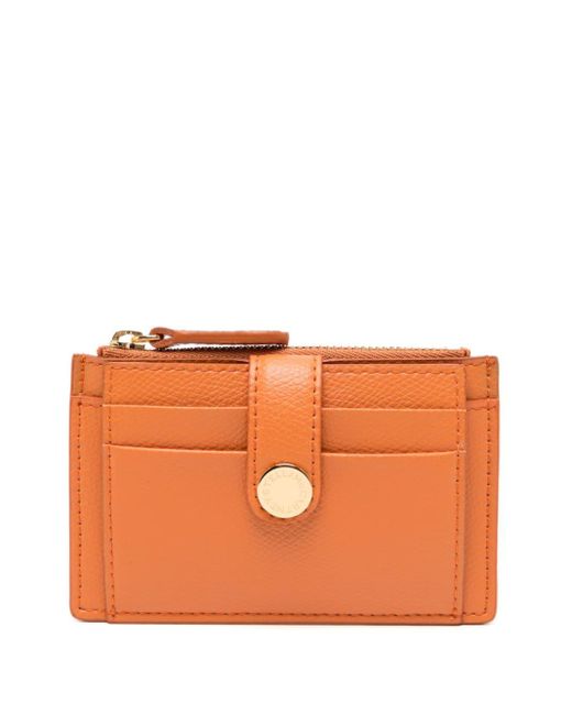 Stella McCartney Orange Grained Faux-leather Cardholder
