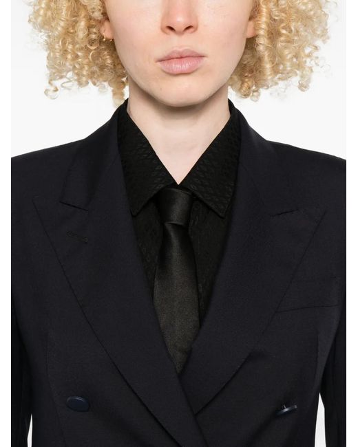 Tagliatore Black Double-Breasted Suit