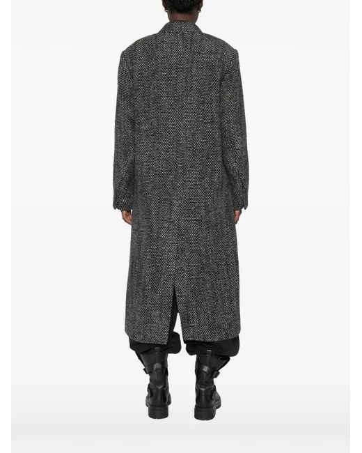 Isabel Marant Gray Double-Breasted Long-Sleeve Coat