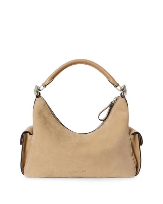 Ralph Lauren Metallic Mini Blaike Suede Shoulder Bag