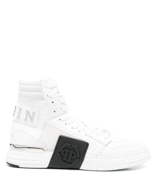 Philipp Plein White Money Kick$ Sneakers for men