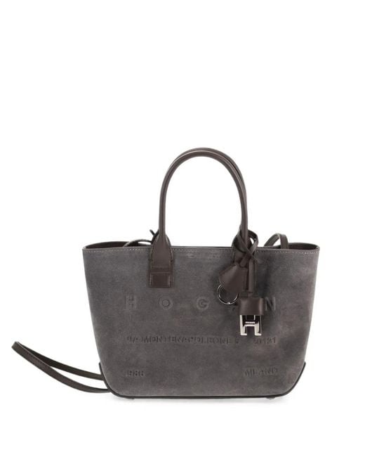Hogan Black Address Shopping Bag Mini