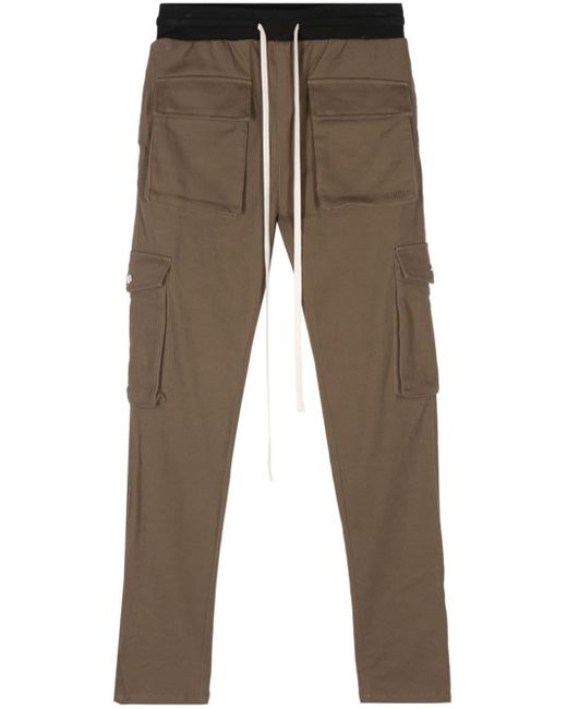MOUTY Brown Logo-embroidered Drawstring Cargo Trousers for men