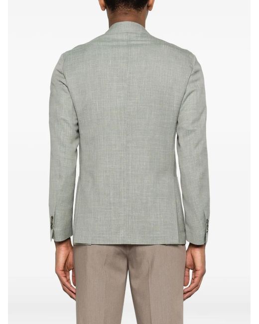 Lardini Gray Notched-Lapel Blazer for men