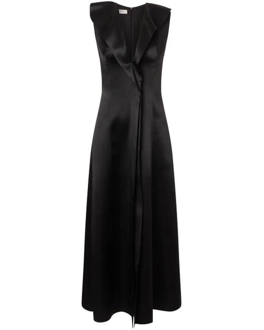 Vestido midi liso Philosophy Di Lorenzo Serafini de color Black